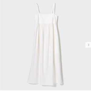 Uniqlo Linen-Blend Gathered Camisole Dress